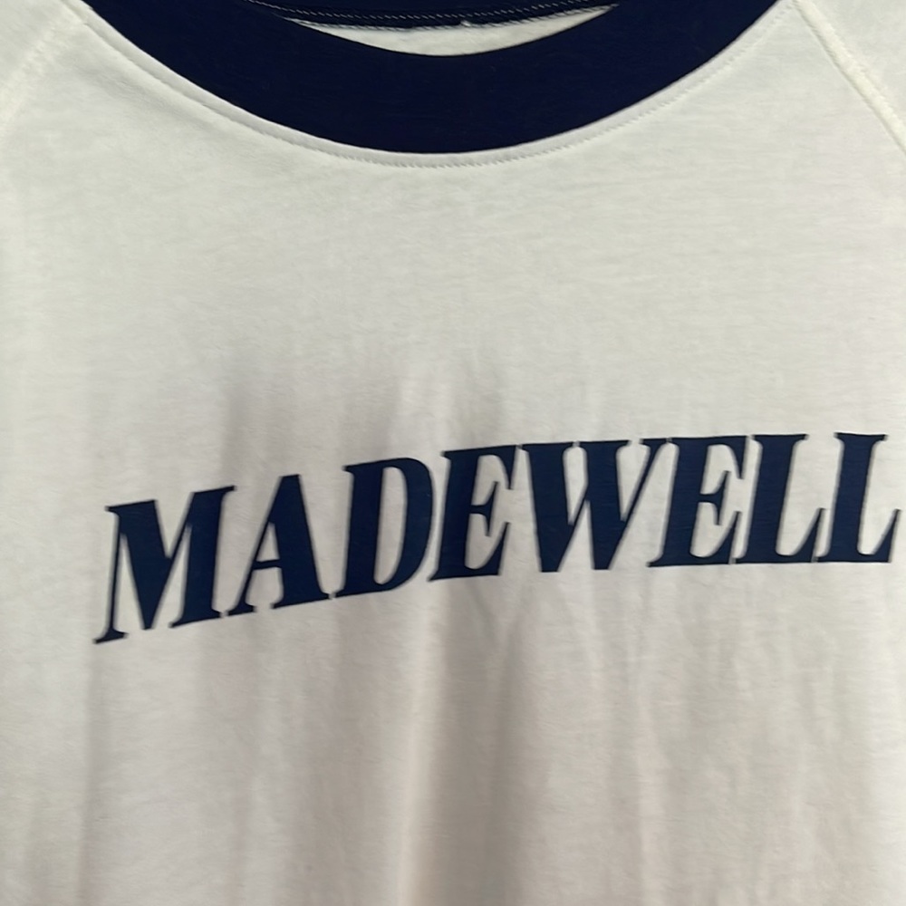 Madewell long sleeve logo tee women’s medium white - Picture 3 of 5